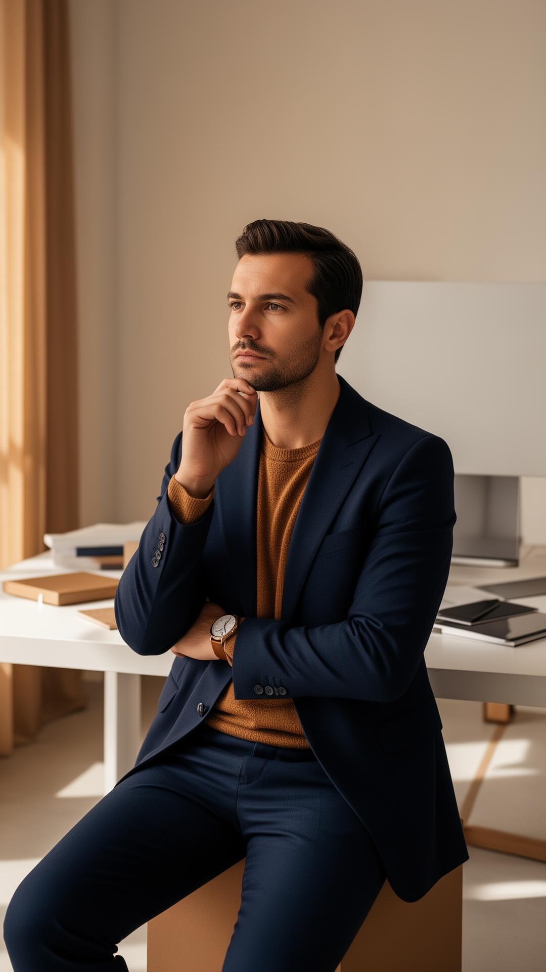 The studio principal at work